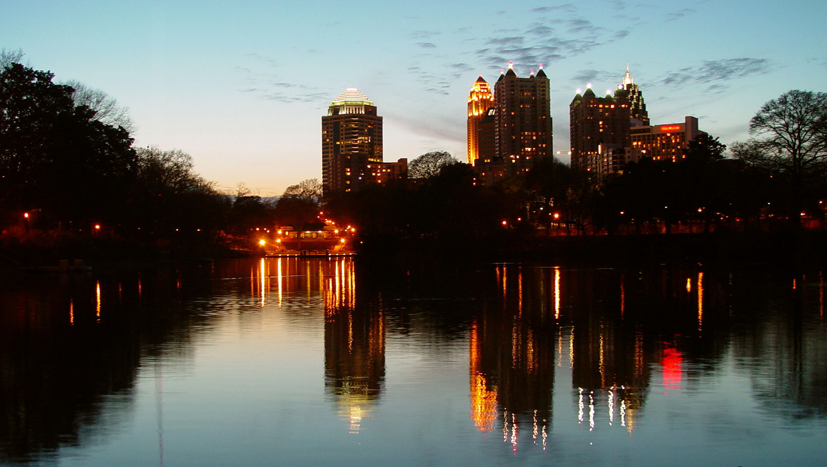 Atlanta skyline at dusk