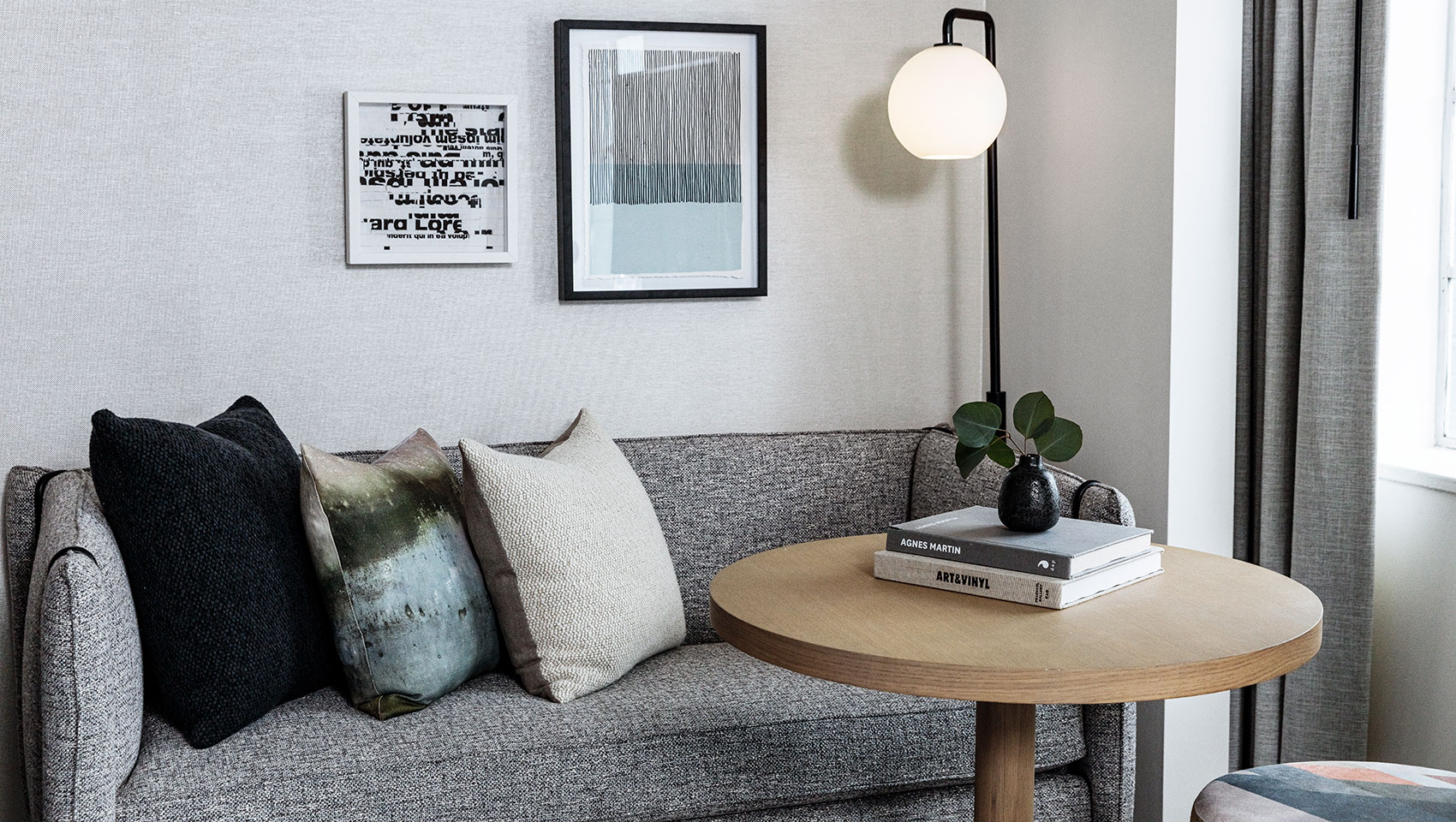 king bed guestroom with work space table