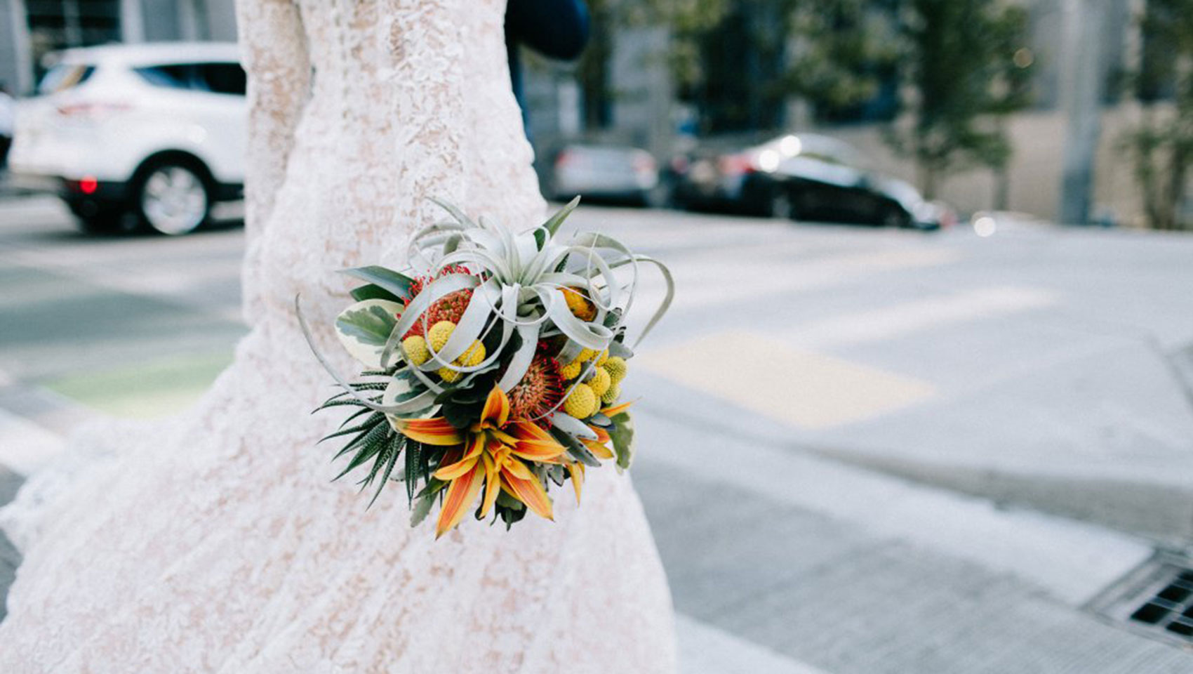 Bride with bouquet