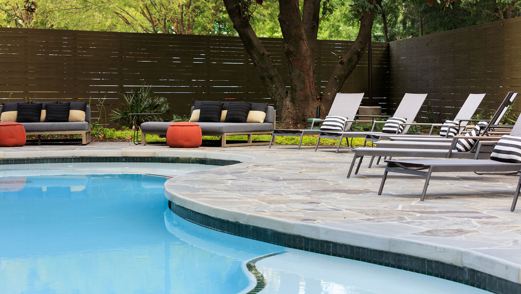 Pool at The Sylvan with lounge chairs