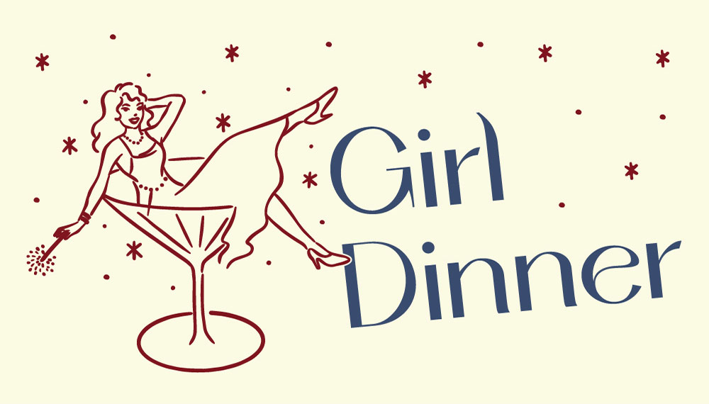 Girl Dinner Web Tile illustration